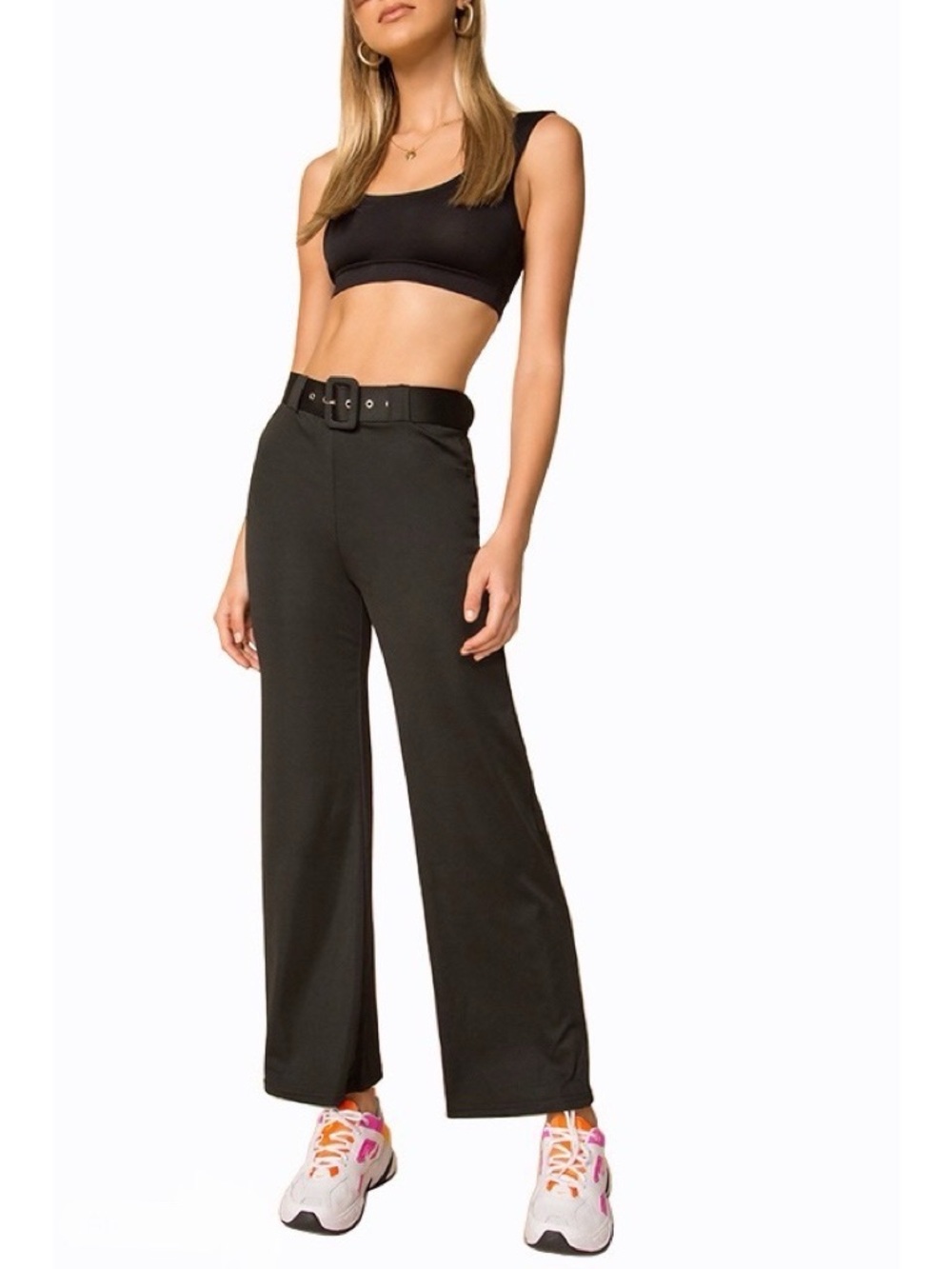 NEW Revolve Superdown Black Belted Pants